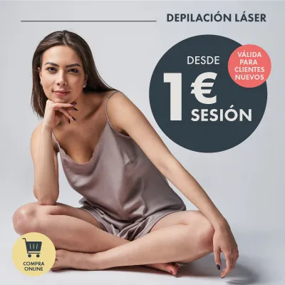Prueba la depilación láser de alta eficacia desde 1€